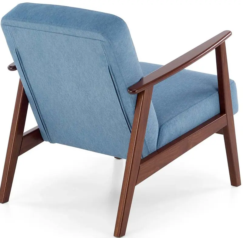 Fotoliu Halmar Milano 1S Castel 74 (Blue/Dark Walnut) - 4