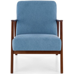Fotoliu Halmar Milano 1S Castel 74 (Blue/Dark Walnut) Thumb