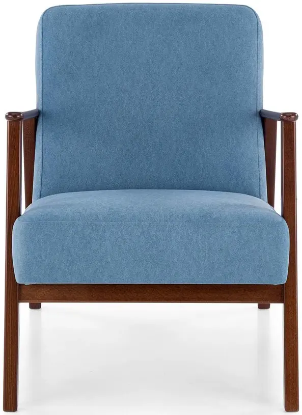 Fotoliu Halmar Milano 1S Castel 74 (Blue/Dark Walnut) - 5