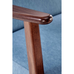 Fotoliu Halmar Milano 1S Castel 74 (Blue/Dark Walnut) Thumb