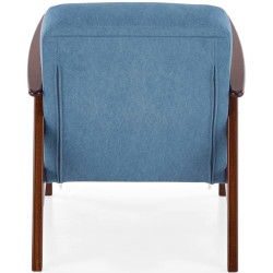 Fotoliu Halmar Milano 1S Castel 74 (Blue/Dark Walnut) Thumb