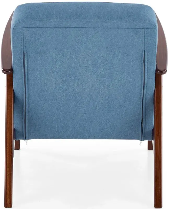 Fotoliu Halmar Milano 1S Castel 74 (Blue/Dark Walnut) - 8