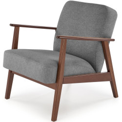Кресло Halmar Milano 1S Castel 93 (Grey/Dark Walnut)