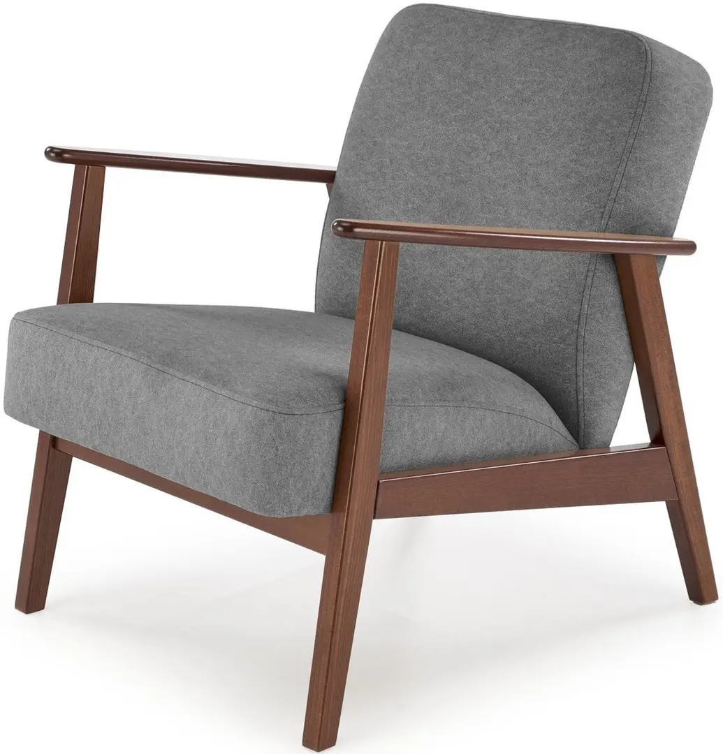 Кресло Halmar Milano 1S Castel 93 (Grey/Dark Walnut)