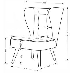 Кресло Halmar Mocca (Brown) Thumb