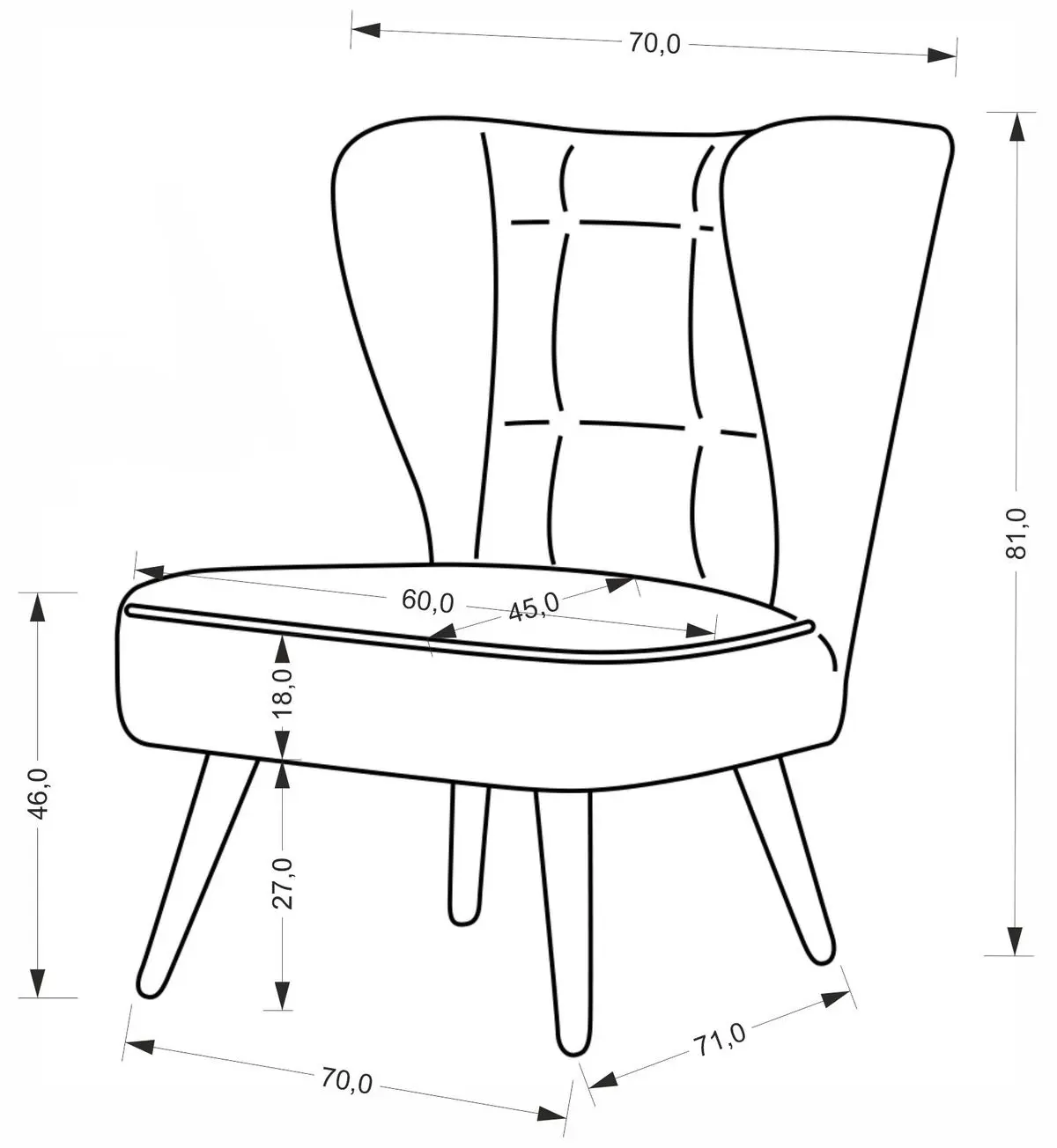 Кресло Halmar Mocca (Brown)