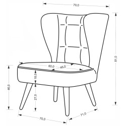 Кресло Halmar Mocca (Cappucino) Thumb