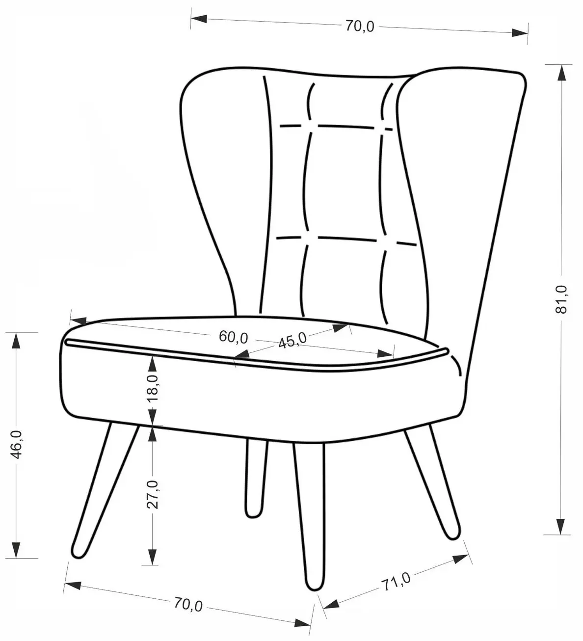 Кресло Halmar Mocca (Cappucino)