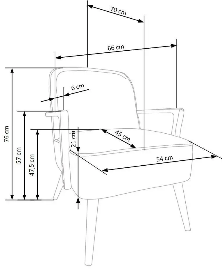 Кресло Halmar Pastore (Light Beige/Light Walnut)