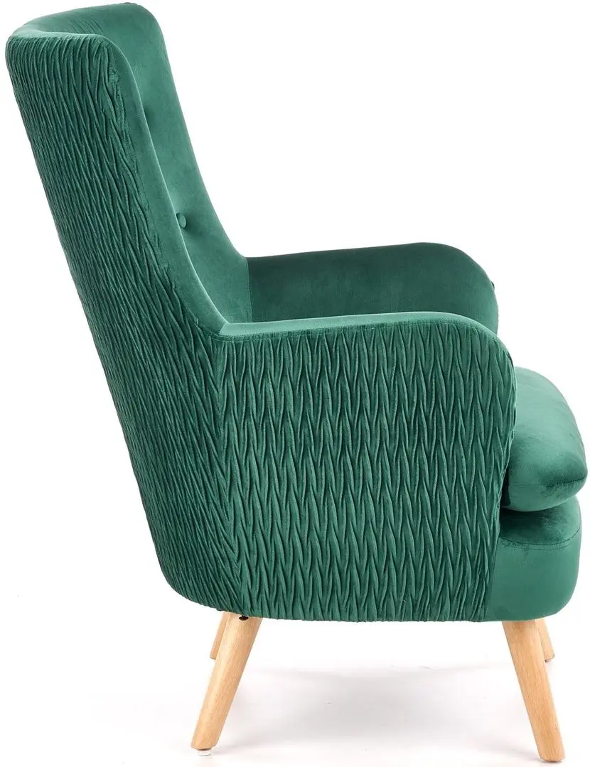 Fotoliu Halmar Ravel (Dark Green/Natural)