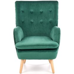 Fotoliu Halmar Ravel (Dark Green/Natural) Thumb