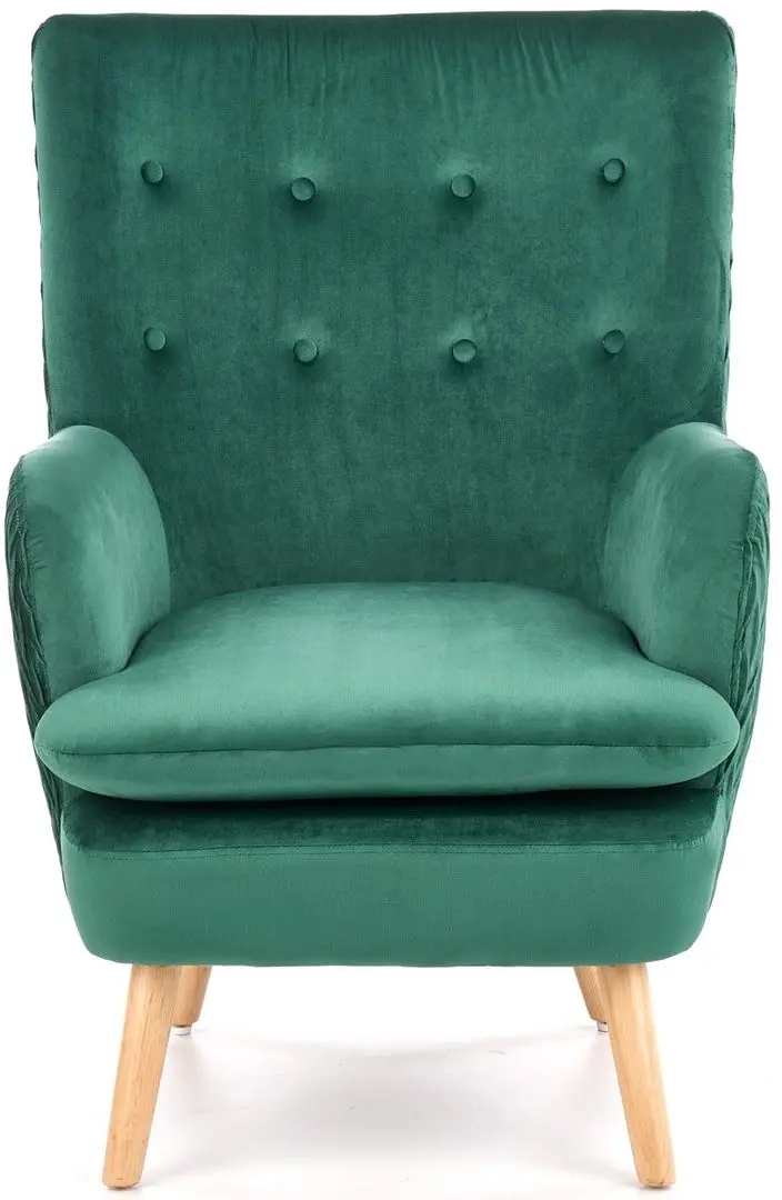 Fotoliu Halmar Ravel (Dark Green/Natural)