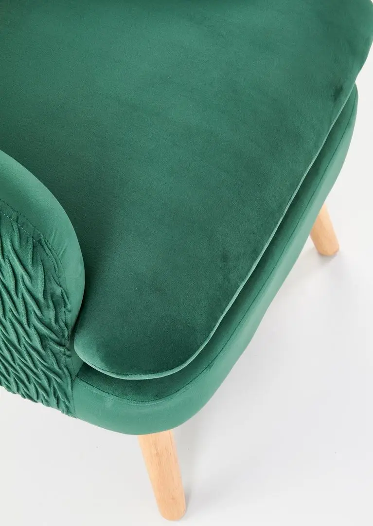 Fotoliu Halmar Ravel (Dark Green/Natural)