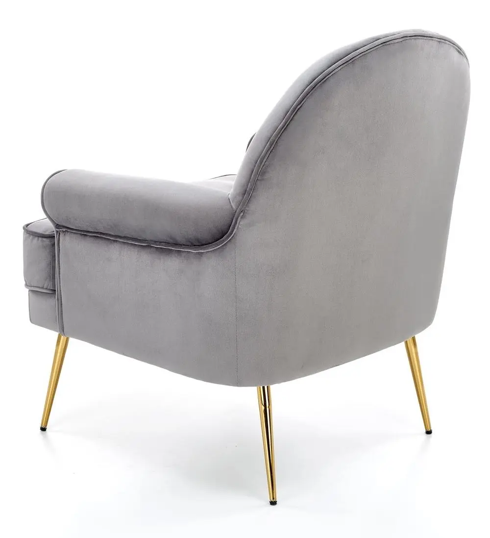 Fotoliu Halmar Santi (Gray/Golden) - 6