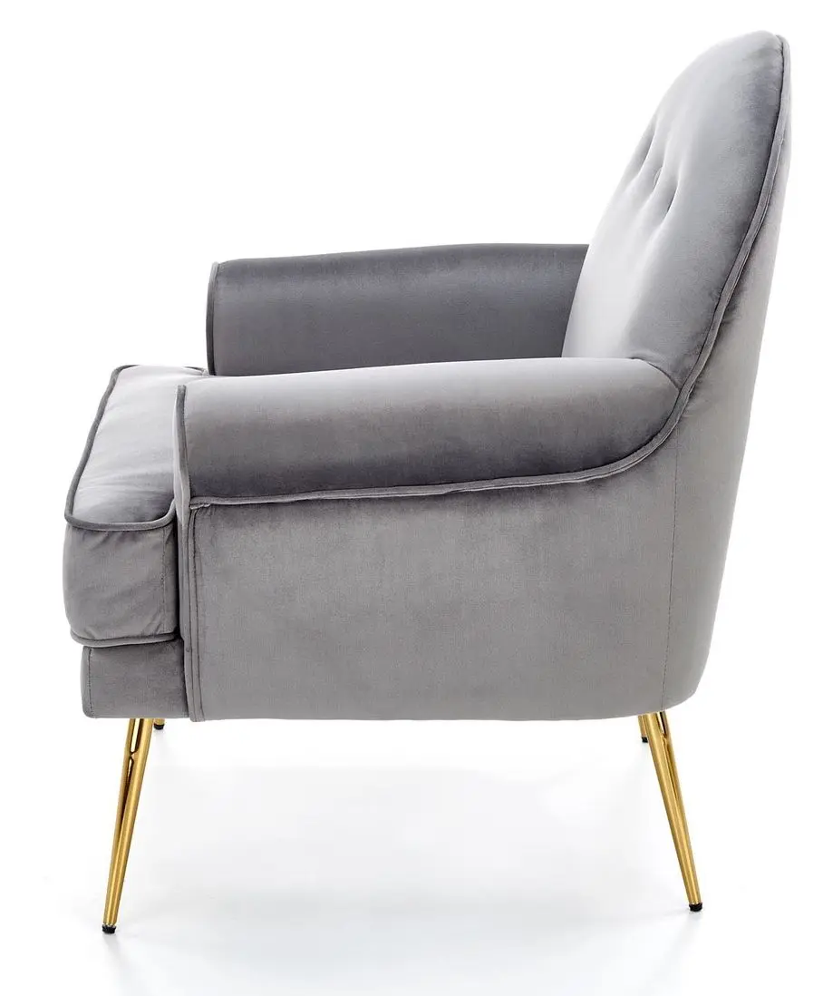 Fotoliu Halmar Santi (Gray/Golden) - 7