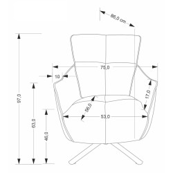 Кресло Halmar Scampi (Grey) Thumb