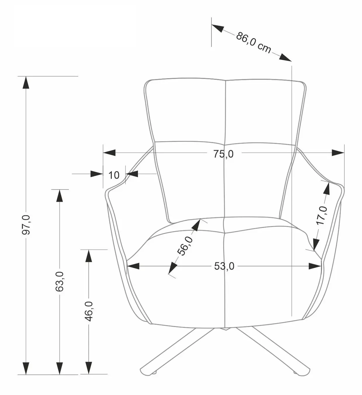 Кресло Halmar Scampi (Grey)
