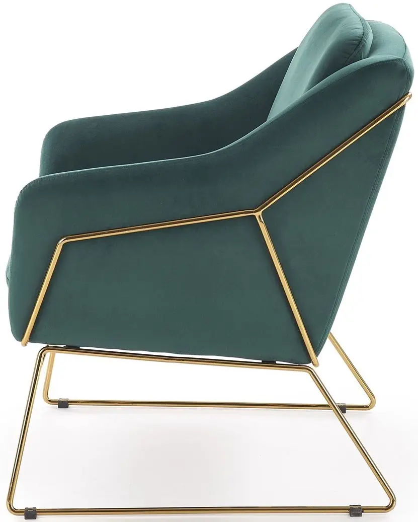 Fotoliu Halmar Soft 3 (Dark Green/Gold)