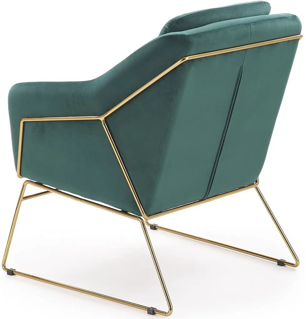 Fotoliu Halmar Soft 3 (Dark Green/Gold)