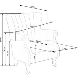 Fotoliu Halmar Titan (Dark Green) Thumb