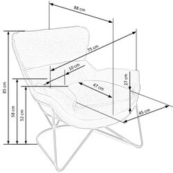Fotoliu Halmar Volker (Gray/Black) Thumb