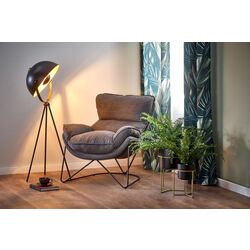 Fotoliu Halmar Volker (Gray/Black)