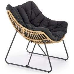 Fotoliu Halmar Whisper (Black/Natural) Thumb