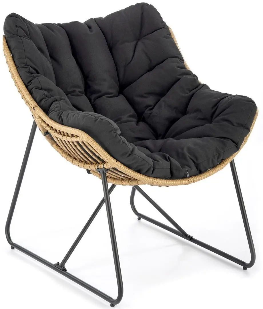 Fotoliu Halmar Whisper (Black/Natural)