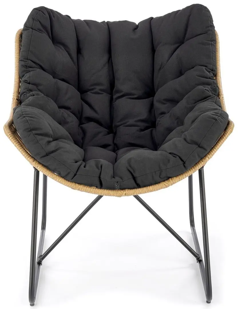 Fotoliu Halmar Whisper (Black/Natural)