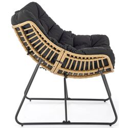 Fotoliu Halmar Whisper (Black/Natural) Thumb