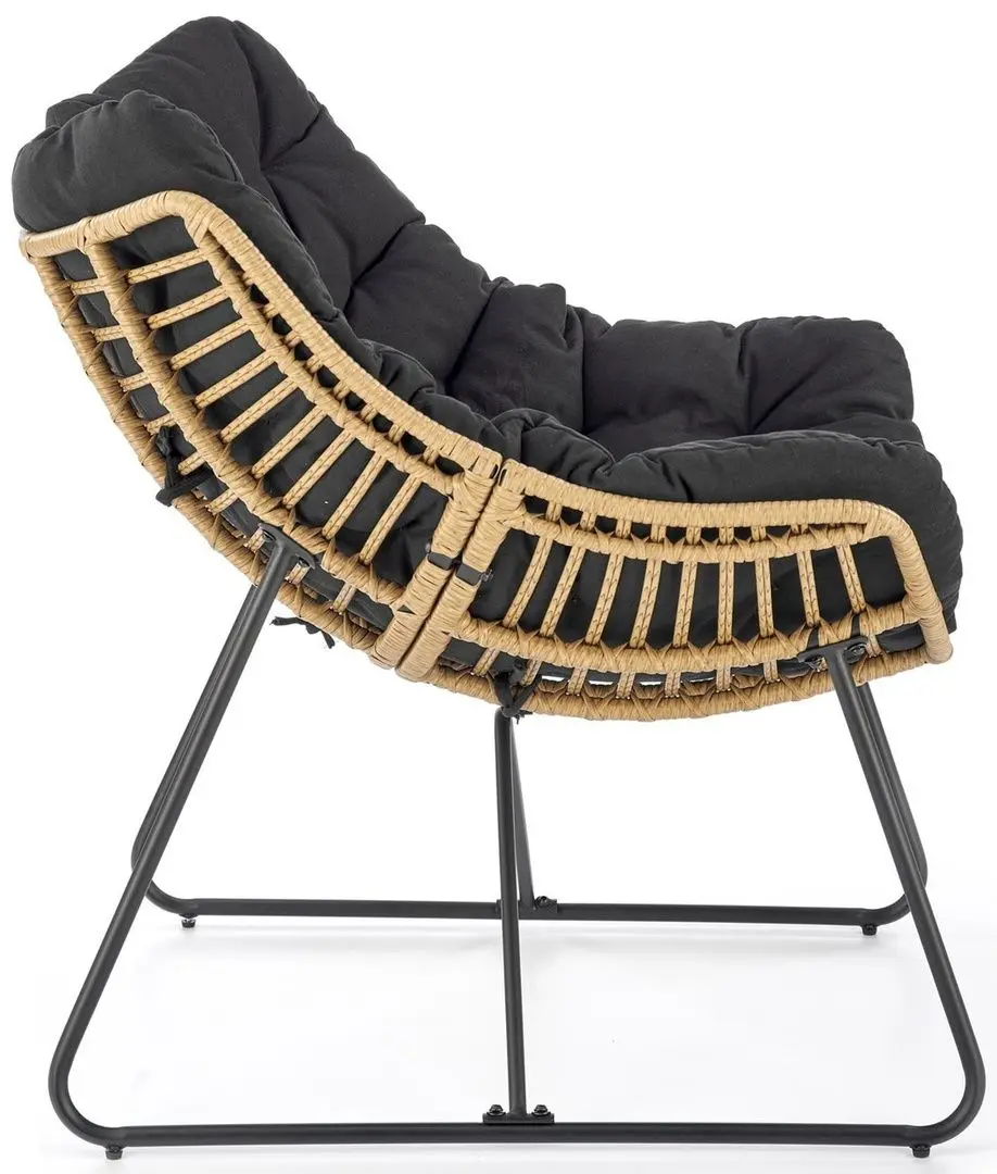 Fotoliu Halmar Whisper (Black/Natural)