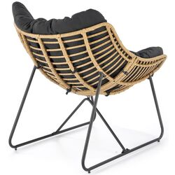 Fotoliu Halmar Whisper (Black/Natural) Thumb