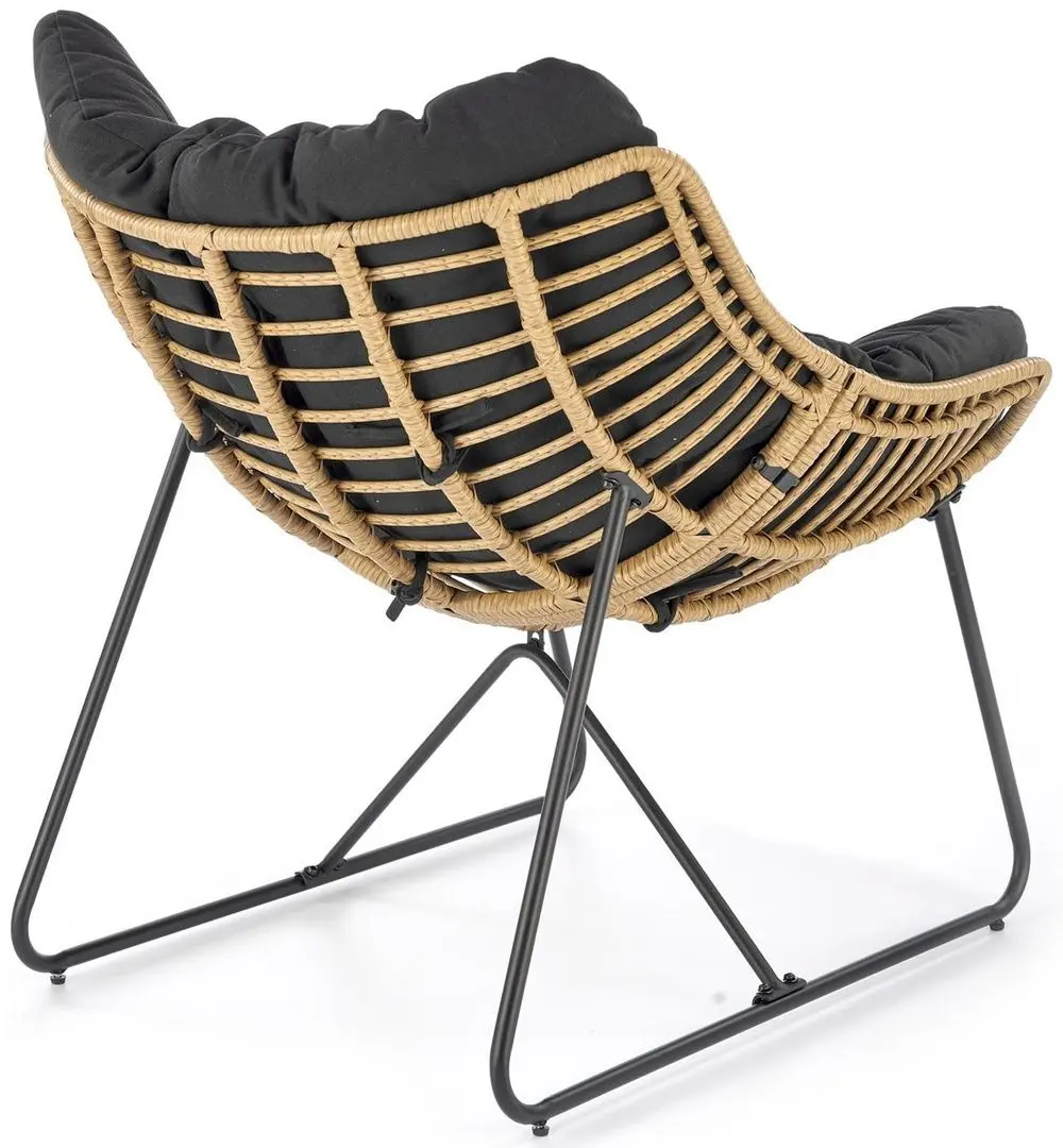 Fotoliu Halmar Whisper (Black/Natural)