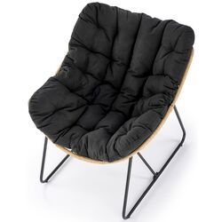 Fotoliu Halmar Whisper (Black/Natural) Thumb