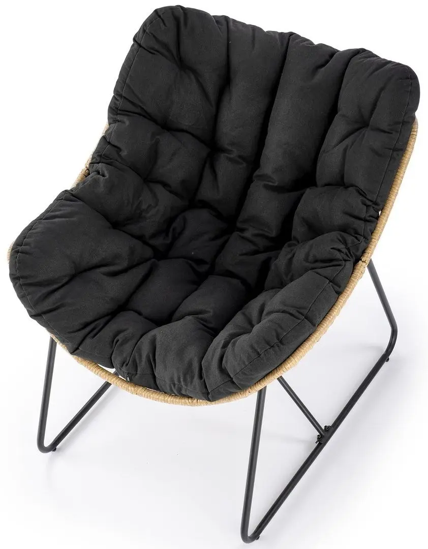 Fotoliu Halmar Whisper (Black/Natural)