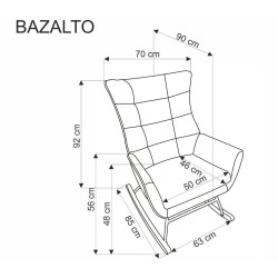 Fotoliu-balansoar Halmar Bazalto (Beige) Thumb