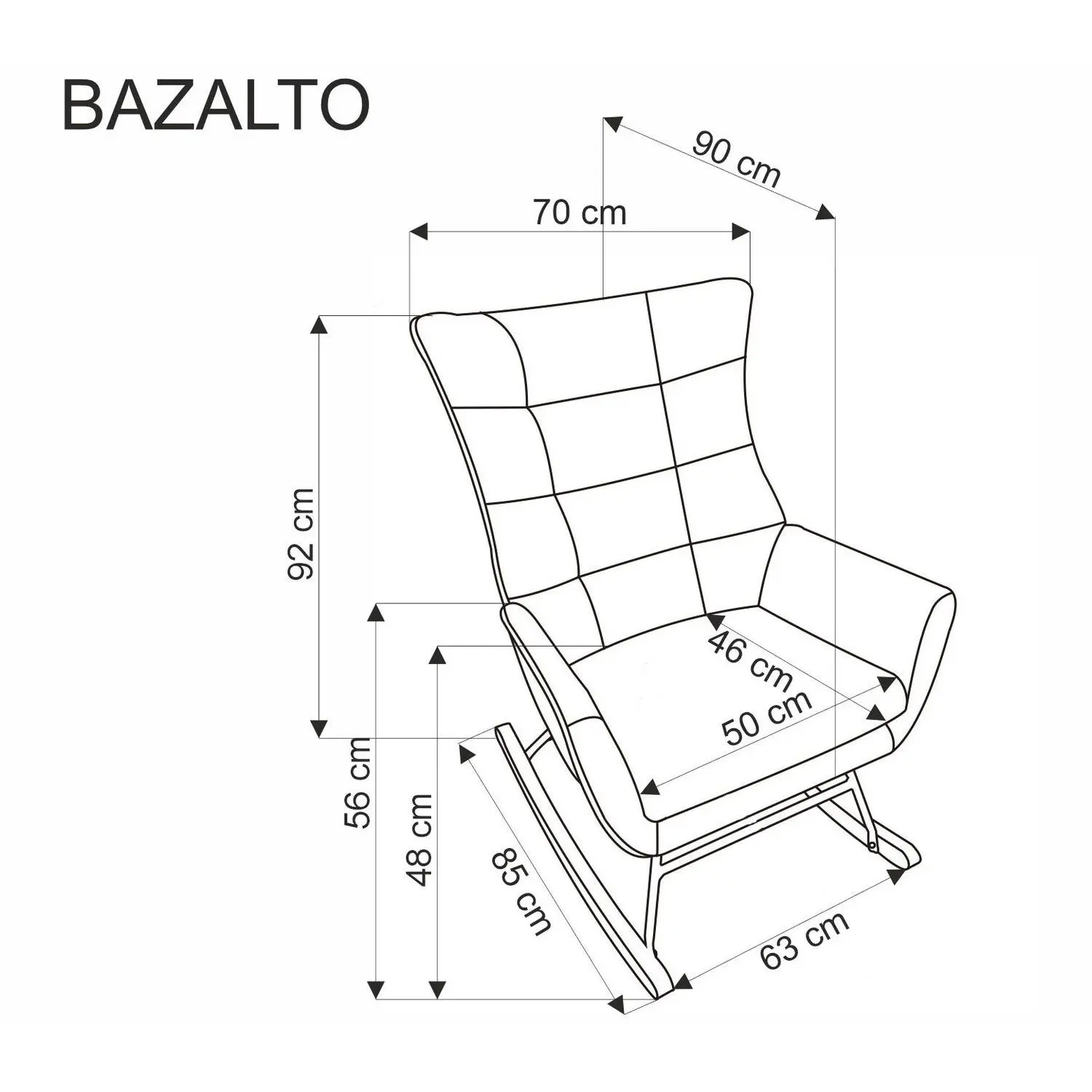 Fotoliu-balansoar Halmar Bazalto (Beige) - 11