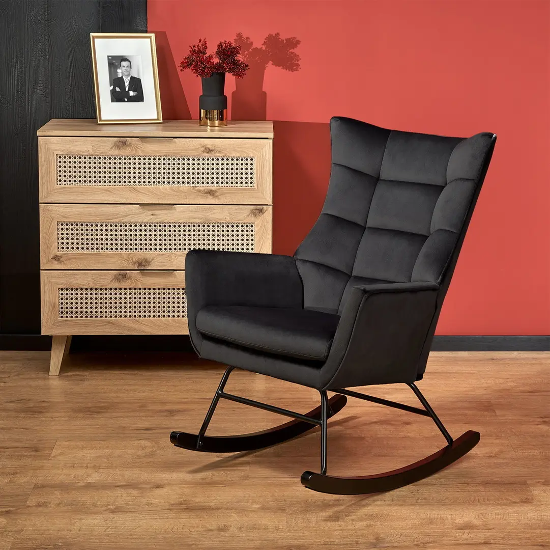 Fotoliu balansoar Halmar Bazalto (Black)