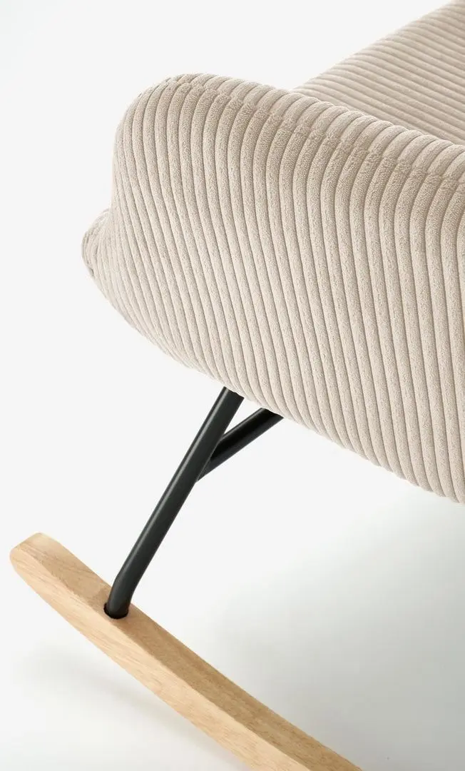 Fotoliu balansoar Halmar Belmiro (Cream/Natural Oak/Black)