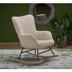 Fotoliu balansoar Halmar Belmiro (Cream/Natural Oak/Black)