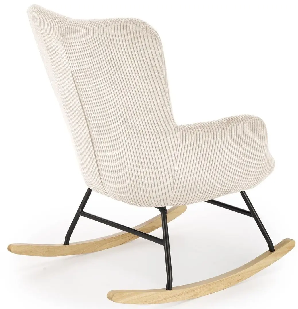 Fotoliu balansoar Halmar Belmiro (Cream/Natural Oak/Black)