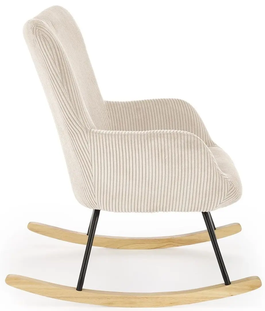 Fotoliu balansoar Halmar Belmiro (Cream/Natural Oak/Black)