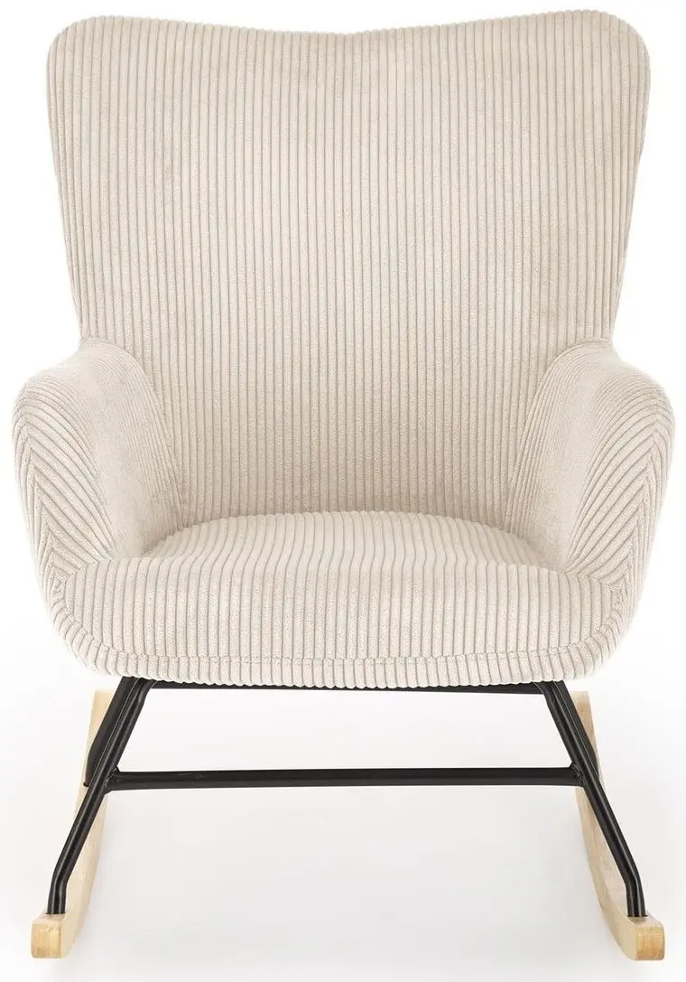 Fotoliu balansoar Halmar Belmiro (Cream/Natural Oak/Black)