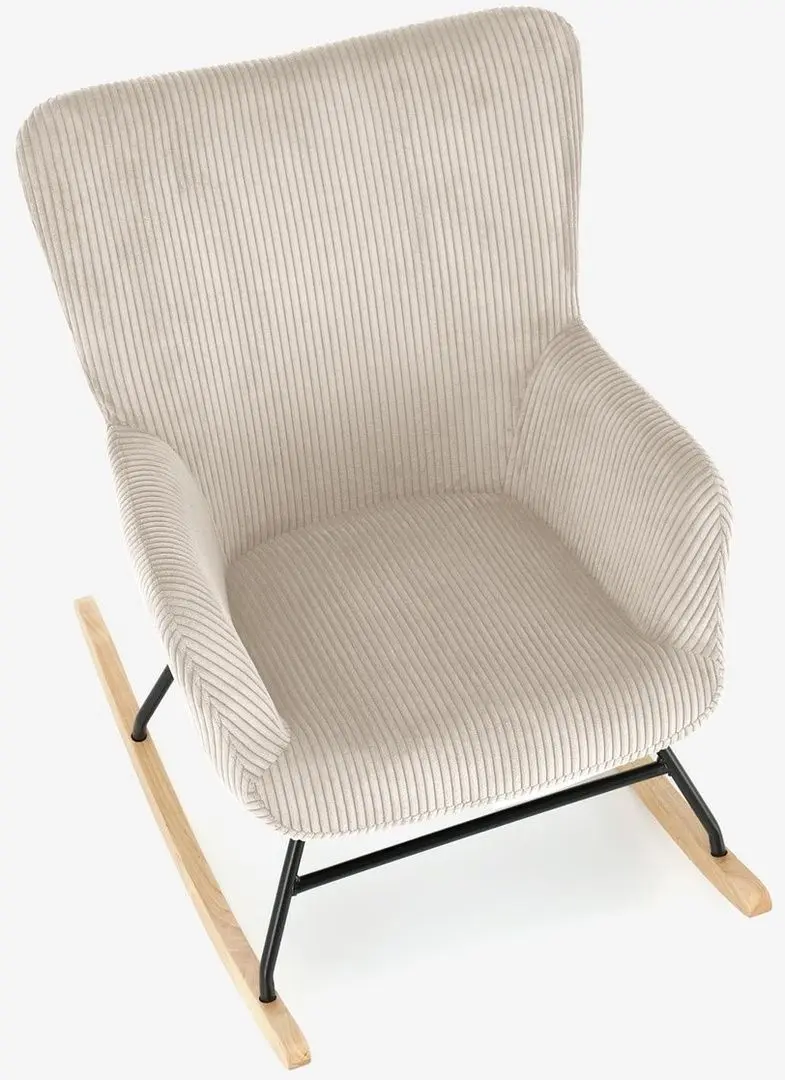 Fotoliu balansoar Halmar Belmiro (Cream/Natural Oak/Black)