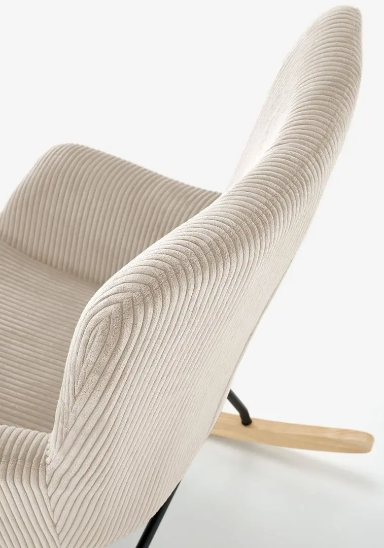 Fotoliu balansoar Halmar Belmiro (Cream/Natural Oak/Black)