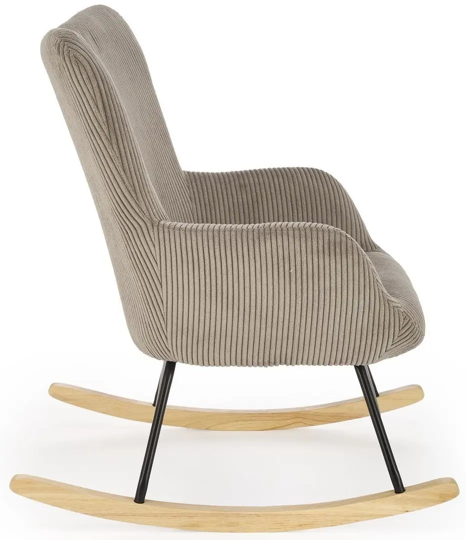 Fotoliu balansoar Halmar Belmiro (Grey/Natural Oak/Black)