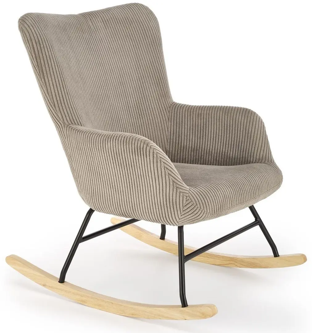 Fotoliu balansoar Halmar Belmiro (Grey/Natural Oak/Black)