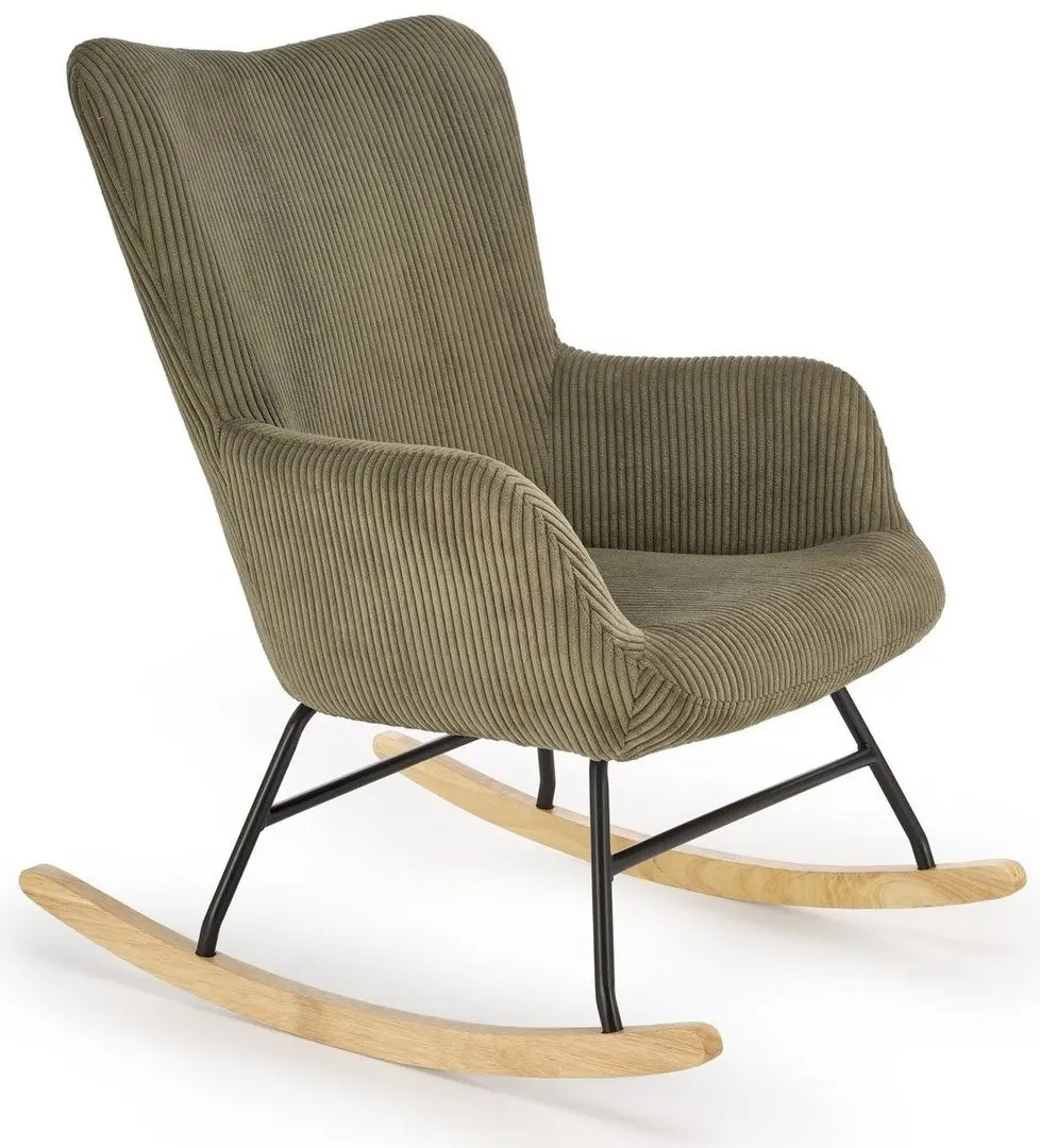 Fotoliu balansoar Halmar Belmiro (Olive/Oak)