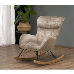 Fotoliu balansoar Halmar Castro (Beige/Natural Oak)