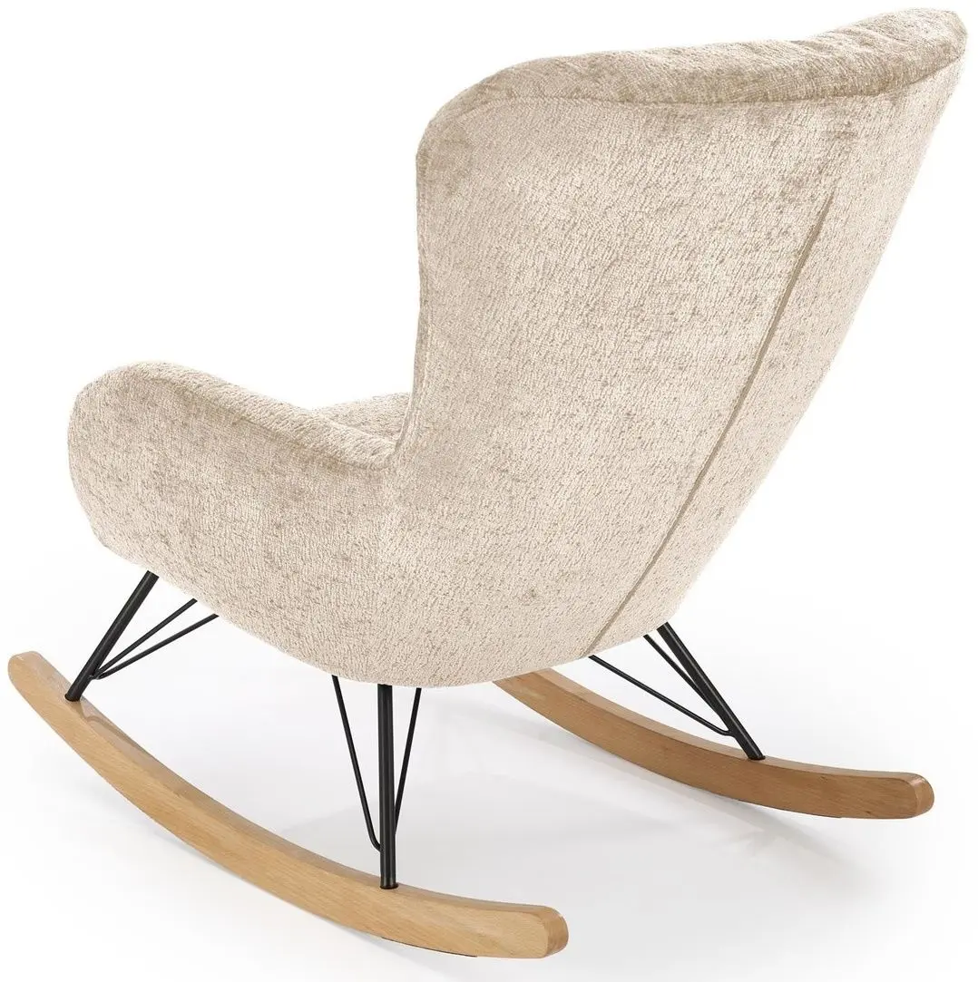 Fotoliu balansoar Halmar Castro (Beige/Natural Oak)